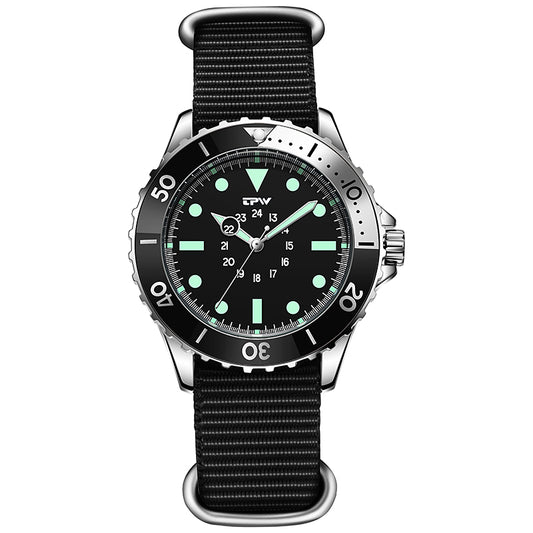 AARON K5013 Fashion Blue Men Watch Stainless Steel Luxury Business Wrist Watches Quartz
