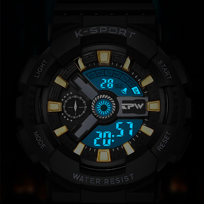 AARON K9054 Children's Fashion Sport Digital Watch Waterproof Luminous Alarm for Outdoor Activities