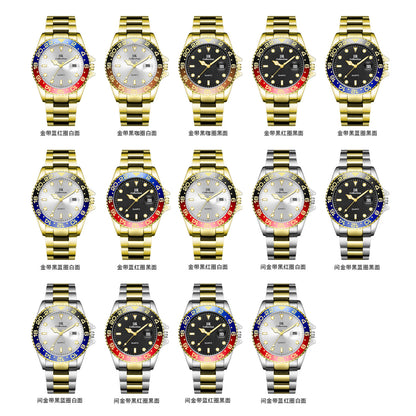 Luxury watches wholesale cross-border foreign trade quartz watch calendar waterproof steel band men's watch GB861C