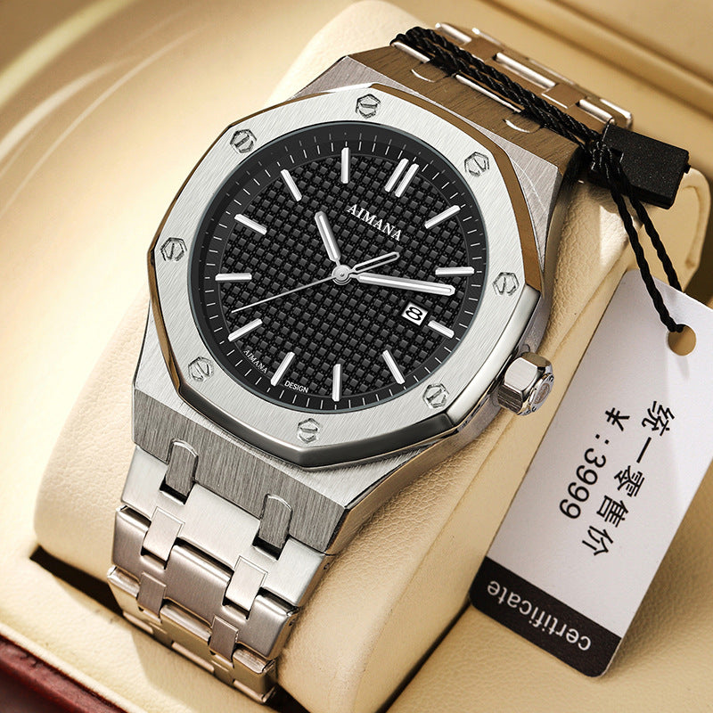 Luxury men's stainless steel watches new waterproof luminous luxury watches K108
