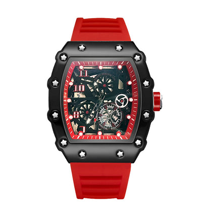 Casual fashion trend fully automatic quartz hollow luminous waterproof Darth Vader 1705 men's watch