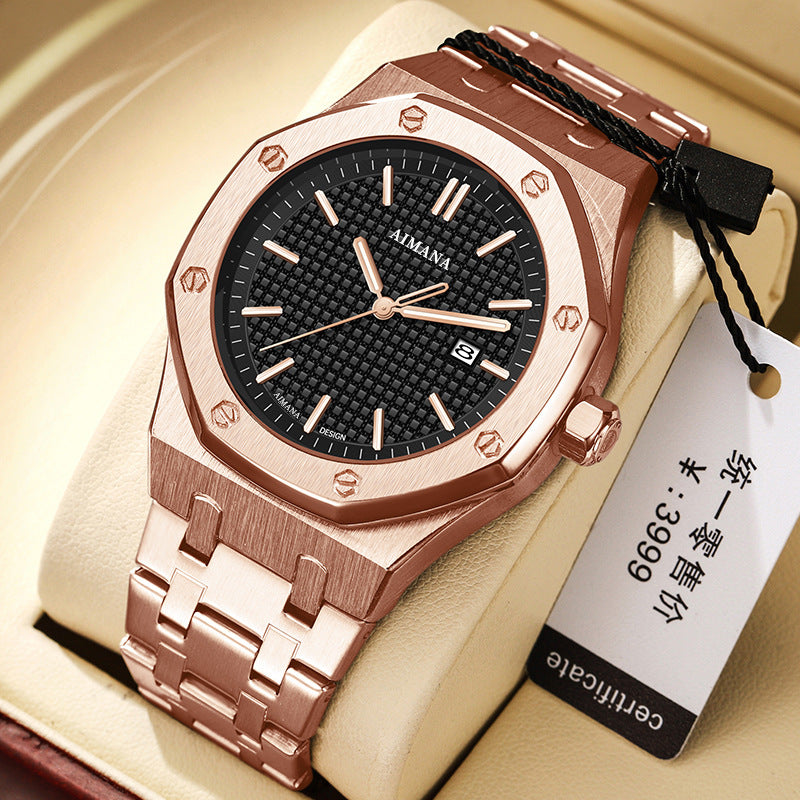 Luxury men's stainless steel watches new waterproof luminous luxury watches K108