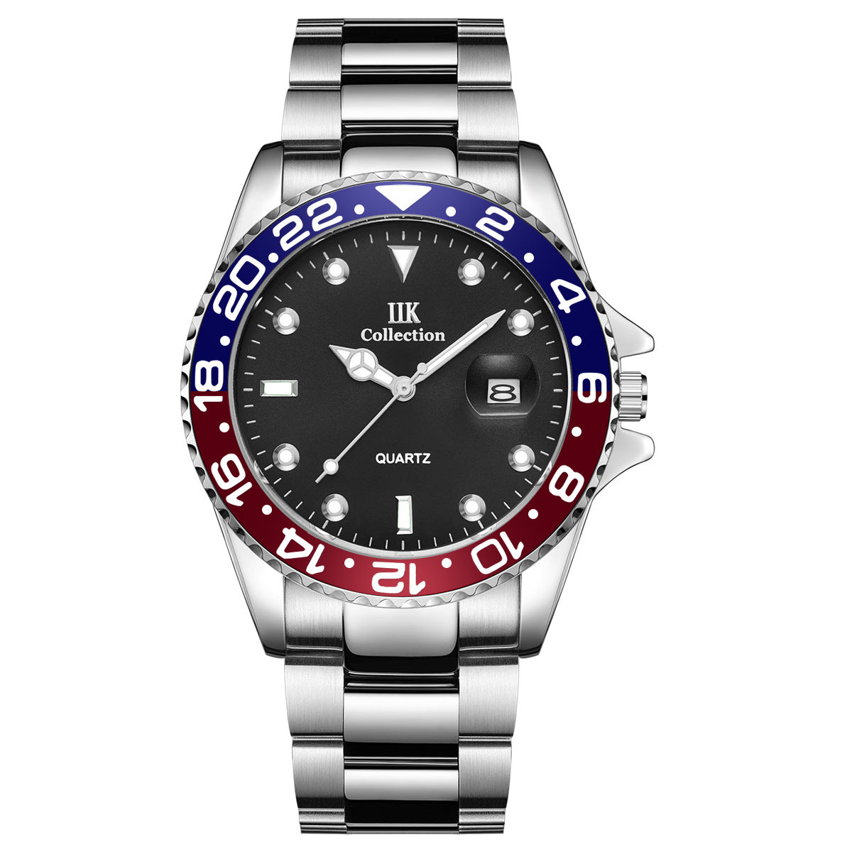 Luxury watches wholesale cross-border foreign trade quartz watch calendar waterproof steel band men's watch GB861C