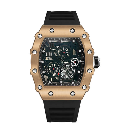 Casual fashion trend fully automatic quartz hollow luminous waterproof Darth Vader 1705 men's watch