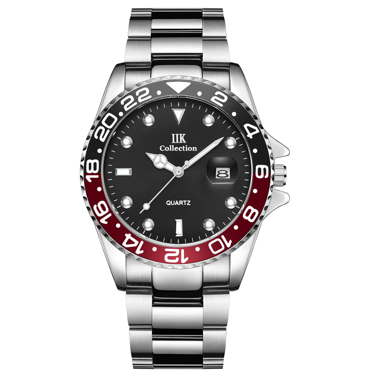 Luxury watches wholesale cross-border foreign trade quartz watch calendar waterproof steel band men's watch GB861C