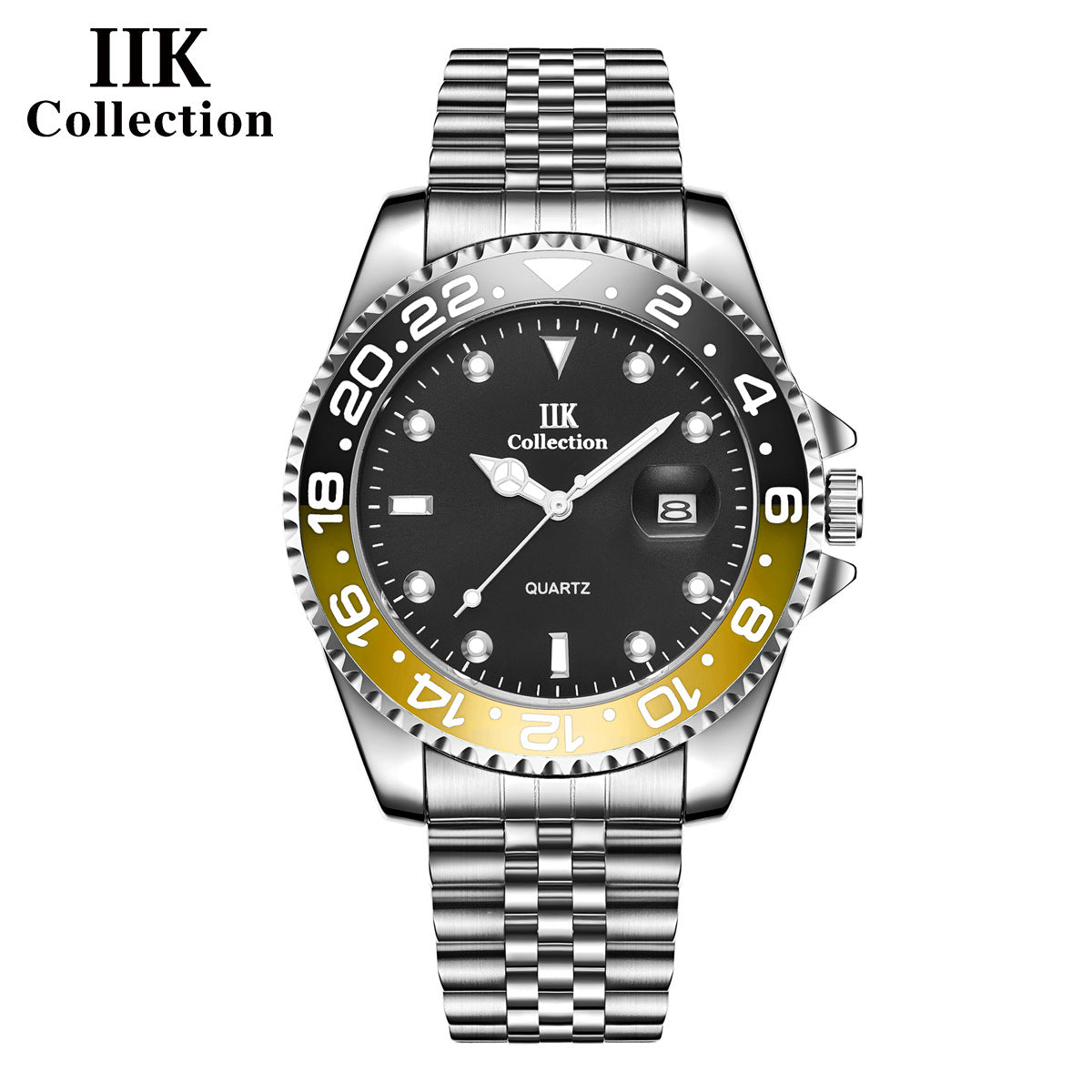 Luxury watches wholesale cross-border foreign trade quartz watch calendar waterproof steel band men's watch GB861C