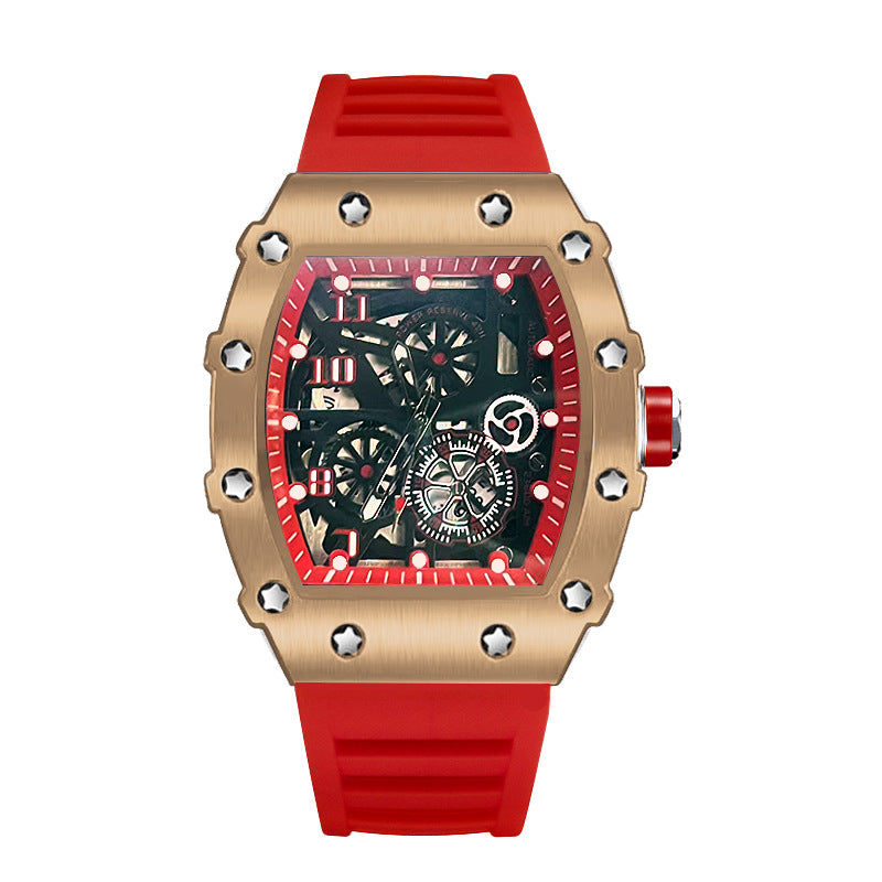 Casual fashion trend fully automatic quartz hollow luminous waterproof Darth Vader 1705 men's watch