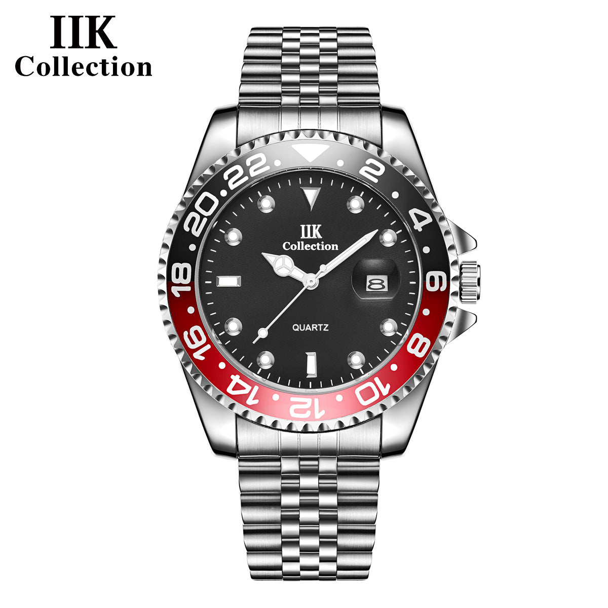 Luxury watches wholesale cross-border foreign trade quartz watch calendar waterproof steel band men's watch GB861C