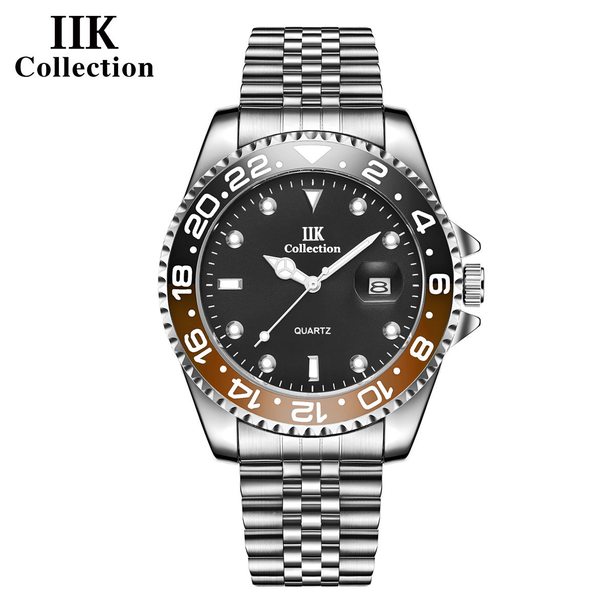 Luxury watches wholesale cross-border foreign trade quartz watch calendar waterproof steel band men's watch GB861C