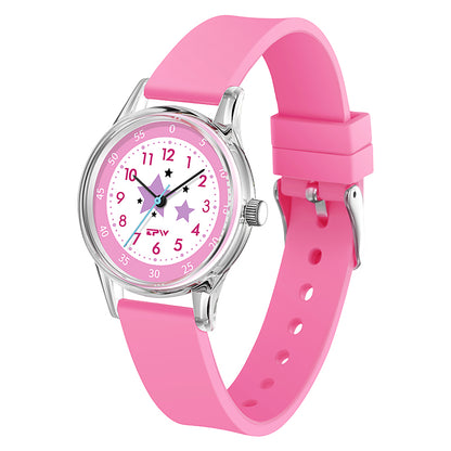 AARON K7023 Astronaut Star Animal Cartoon Design Children Student Silicone Wrist Quartz Watch