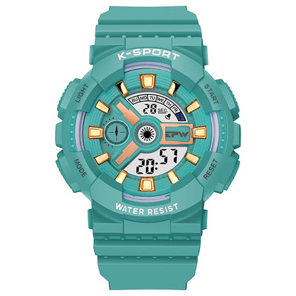 AARON K9054 Children's Fashion Sport Digital Watch Waterproof Luminous Alarm for Outdoor Activities