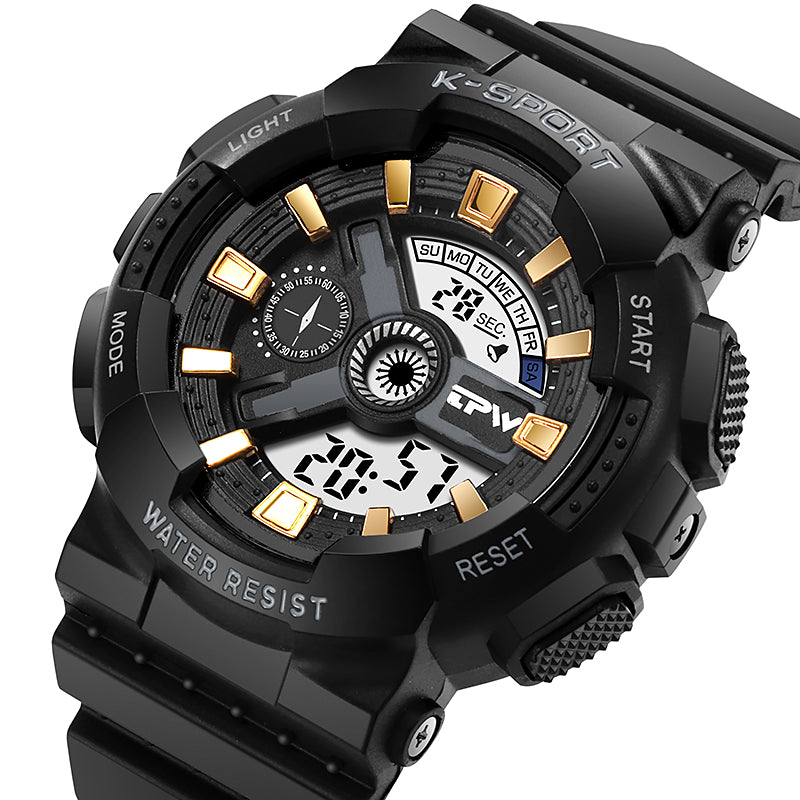 AARON K9054 Children's Fashion Sport Digital Watch Waterproof Luminous Alarm for Outdoor Activities