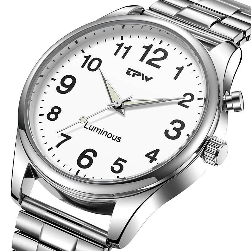 POVATI K5136 New Trendy Very Night LED Luminous Fashion Men Wristwatch With Button