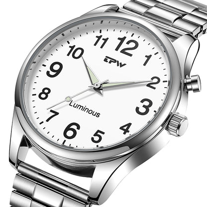 POVATI K5136 New Trendy Very Night LED Luminous Fashion Men Wristwatch With Button