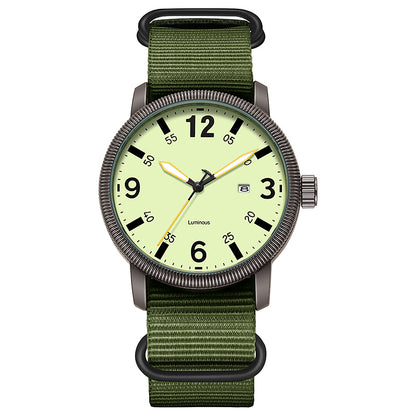 POVATI K7106 Casual Sports Nylon Watch For Men Luminous Dial 3ATM Waterproof