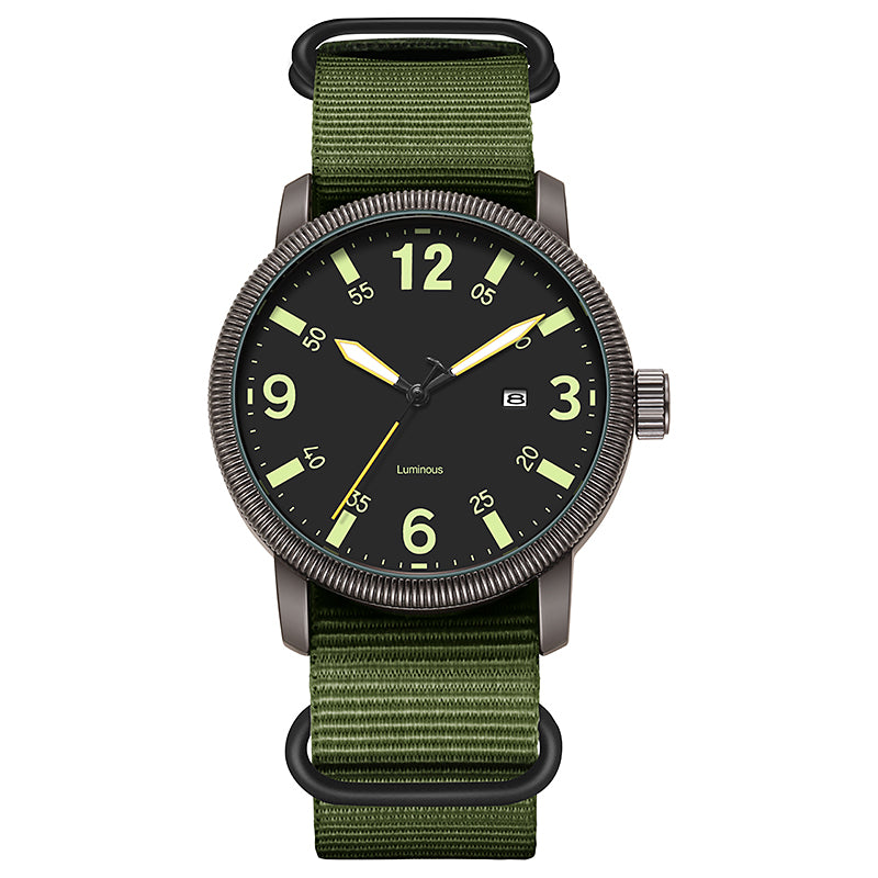 POVATI K7106 Casual Sports Nylon Watch For Men Luminous Dial 3ATM Waterproof