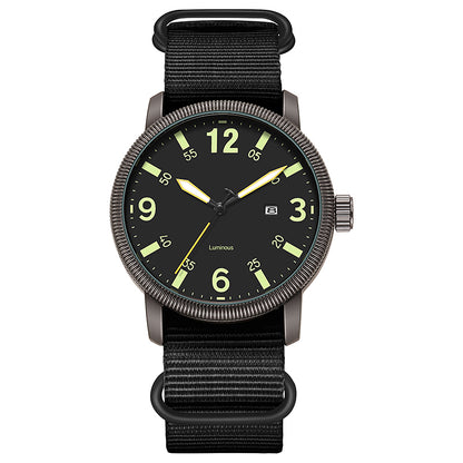 POVATI K7106 Casual Sports Nylon Watch For Men Luminous Dial 3ATM Waterproof