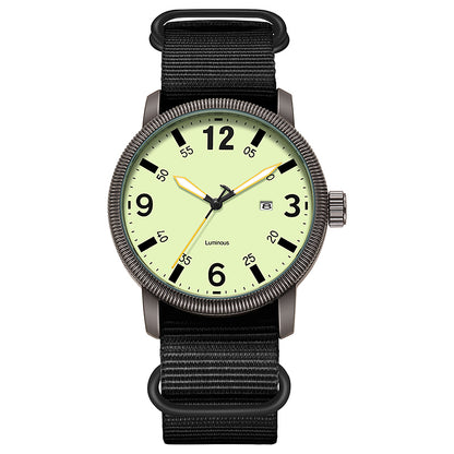 POVATI K7106 Casual Sports Nylon Watch For Men Luminous Dial 3ATM Waterproof