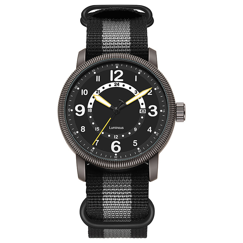 POVATI K7106 Casual Sports Nylon Watch For Men Luminous Dial 3ATM Waterproof