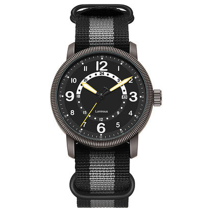 POVATI K7106 Casual Sports Nylon Watch For Men Luminous Dial 3ATM Waterproof